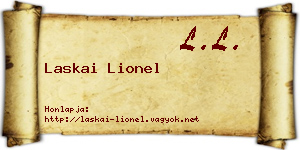 Laskai Lionel névjegykártya